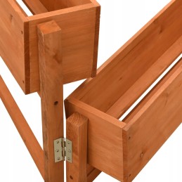 Folding garden pot, orange, 60x14x75 cm, fir