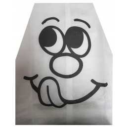 Trikampis žieminis gobtuvas, surištas su biovita print 80/120cm