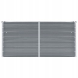Galvanized raised planter 160x40x77 resistant stable durable gray