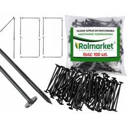 ✨ 12 cm plastikiniai kaiščiai agrotekstilei ir agrotekstilei tvirtinti sak100r (100 vnt.)