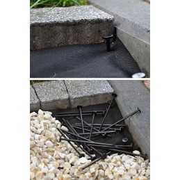 ✨ 12 cm plastikiniai kaiščiai agrotekstilei ir agrotekstilei tvirtinti sak100r (100 vnt.)