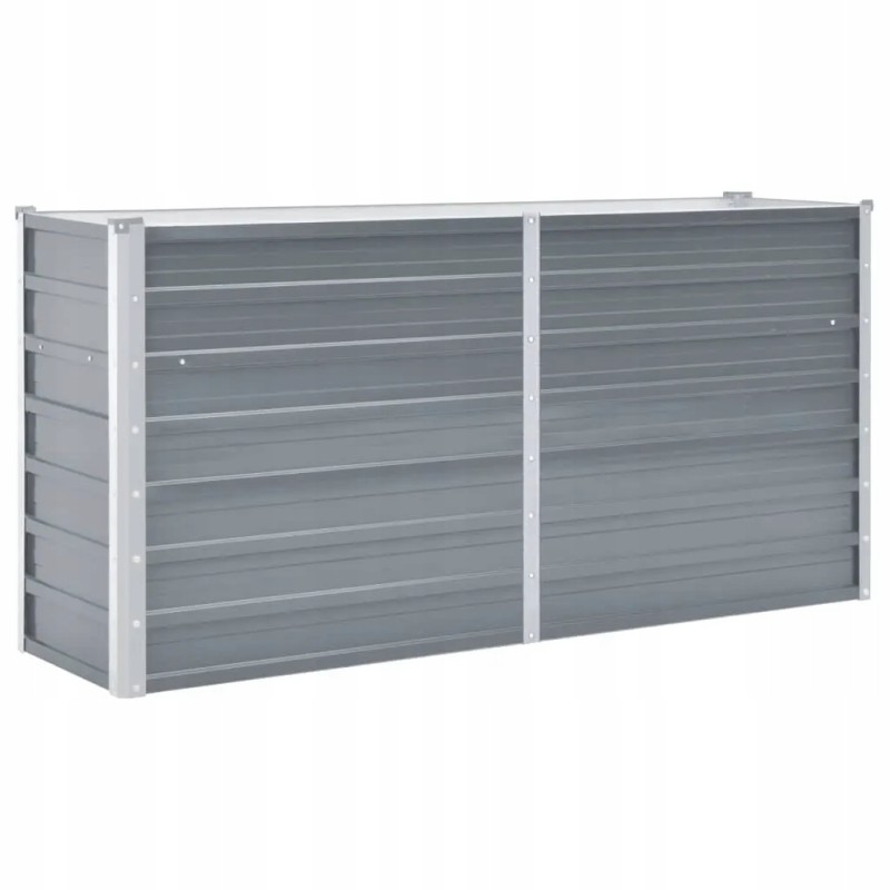 Vidaxl Raised Bed Galvanized Steel 160x40x77 cm Grey