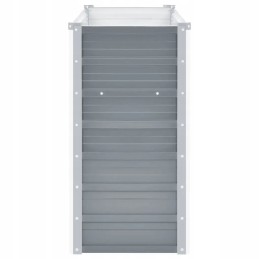 Vidaxl pacelts puķupods no cinkota tērauda 160x40x77 cm pelēks