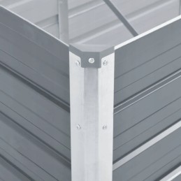 Vidaxl pakeltas vazonas iš cinkuoto plieno 160x40x77 cm pilkas