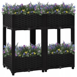 Vidaxl vazonas paaukštintam gėlynui 80x40x71 cm polipropileno