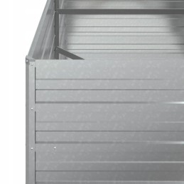 Metallist aia lillepott 160x80x77 cm, hõbedane