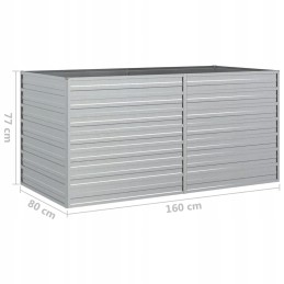 Metallist aia lillepott 160x80x77 cm, hõbedane