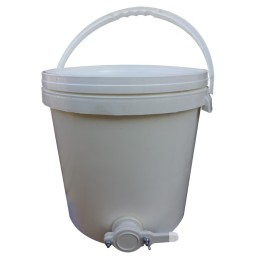 Plastikinis medaus skaidrintuvas 33 l su vožtuvu