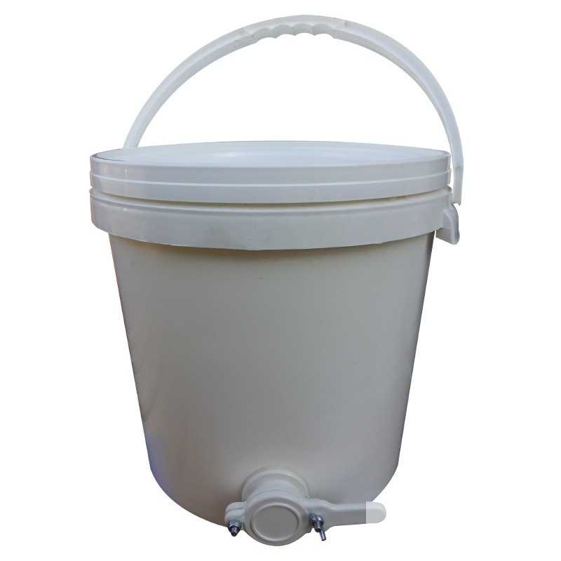 Plastikinis medaus skaidrintuvas 33 l su vožtuvu