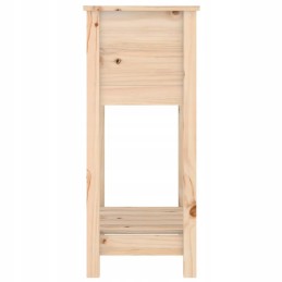 Vidaxl puķu pods ar polku 54x34 5x81 cm priedes masīvkoka
