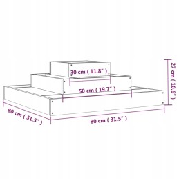 Vidaxl Planter, 80x80x27 cm, Solid Pine Wood