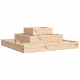 Vidaxl puķu pods 80x80x27 cm priedes masīvkoka