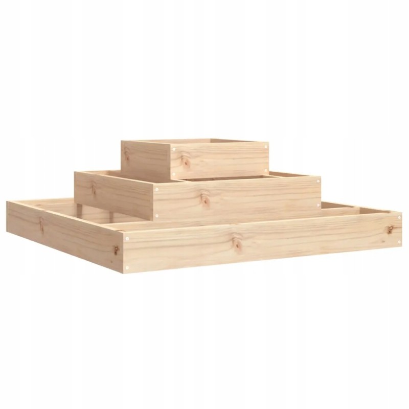 Vidaxl puķu pods 80x80x27 cm priedes masīvkoka