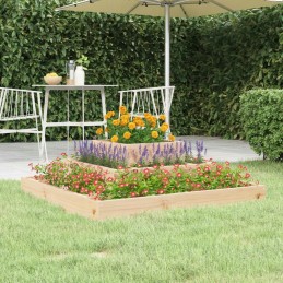 Vidaxl puķu pods 80x80x27 cm priedes masīvkoka