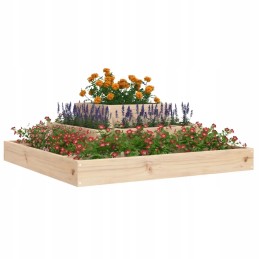Vidaxl puķu pods 80x80x27 cm priedes masīvkoka