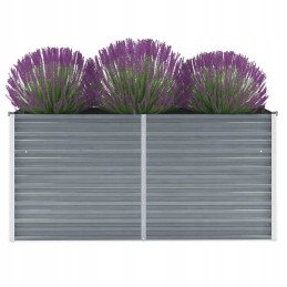 Raised flowerpot made of galvanized steel 160x40x