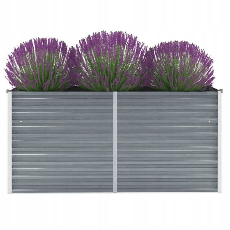 Raised flowerpot made of galvanized steel 160x40x