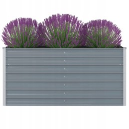 Raised flowerpot made of galvanized steel 160x40x