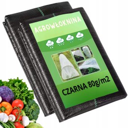 Juoda agrotekstilė 2x5m, svoris 80g/m2, nuo piktžolių agrotekstilė