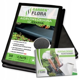 Juoda agrotekstilė piktžolėms 1,1x15m agrotekstilė nuo piktžolių 50g