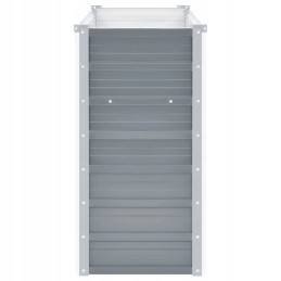 Vidaxl paaugstināts augu pods izgatavots no cinkota tērauda, 160x40x77 cm, pelēks