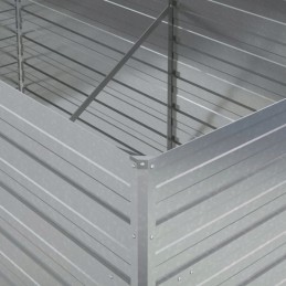 Raised bed planter, 160x80x77cm, galvanized steel