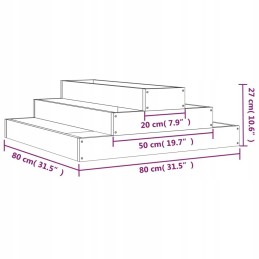 Lillepoti meepruun 80x80x27 cm täispuidust kaste