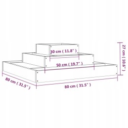 Flowerpot 80x80x27 cm solid pine wood