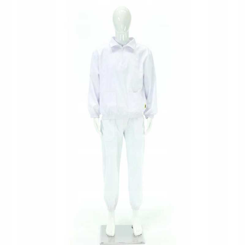 Apsauginiai balti bitininkystės marškiniai be kepurės