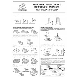 Regulējami terases balsti, ķīlis zem dēļu sijas, ķīļa pamatne 15-35mm
