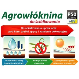 Agrotekstilė mulčiavimui, juoda, 1,1x10m, 50g