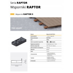 RAPTOR series bracket with an adjustment range of 15-35mm.