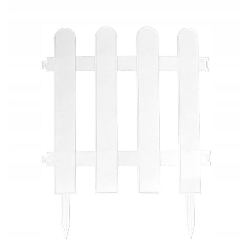 GARDEN FENCE PALISADE GARDEN EDGE WHITE