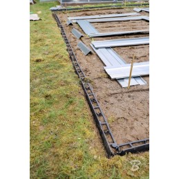 ZĀĻA MALA 4,5 cm DĀRZA apmale PALISADA eco BORDER plastmasa 1 m