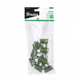 Leņķa savienotājs stabiem 11mm 10 gab. Bradas