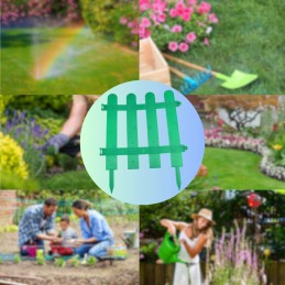 PALISADE EDGE LAWN EDGE GARDEN FENCE BORDER 30cm Green