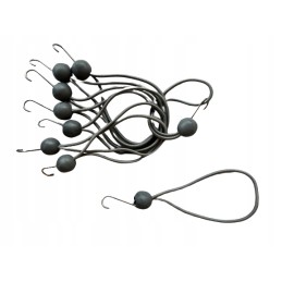 FLEXIBLE, MULTIFUNCTIONAL RUBBERS FOR FASTENING TARPAULIN WITH HOOK 30 CM - 1 PIECE