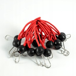FLEXIBLE, MULTIFUNCTIONAL RUBBERS FOR FASTENING TARPAULIN WITH HOOK 30 CM - 1 PIECE