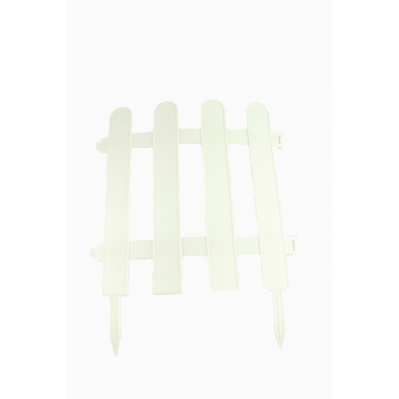 WHITE PALISADE EDGE GARDEN FENCE