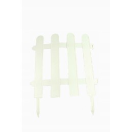 WHITE PALISADE EDGE GARDEN FENCE