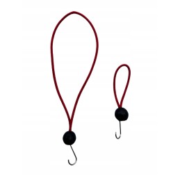 RUBBER FLEXIBLE ROPE WITH HOOK FOR FASTENING COVERS HOSE CABLES 30cm
