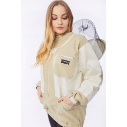 Bitininkystės megztinis su užtrauktuku ir itin ventiliacija