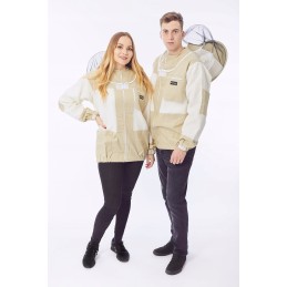 Bitininkystės megztinis su užtrauktuku ir itin ventiliacija