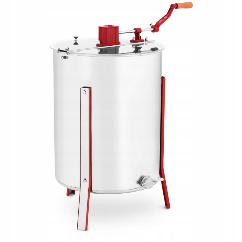Honey extractor - manual - diagonal - 4-frame - transparent cover