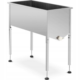 Table beekeeping tub for uncapping stainless steel frames 104x50x100
