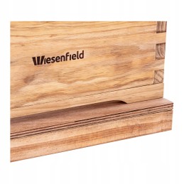 Bičių avilys - 2 rėmeliai ir apatinė kasetė su įėjimo anga - ventiliacijos angomis ir metaliniu dangteliu