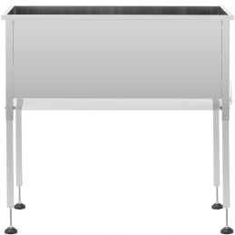 Table beekeeping tub for uncapping frames made of stainless steel 104 x 50 x