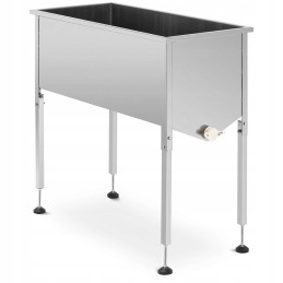 Table beekeeping tub for uncapping frames made of stainless steel 104 x 50 x