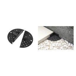 Neregulējams terases balsts, 2 mm, melna gumija