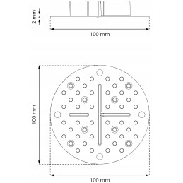 STATĪVS, KRONENS, PAPLĀTNE TERASES PLĀKSMĒM, 2mm, melns